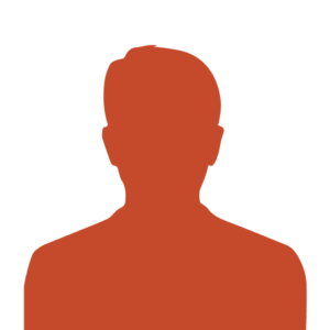 Orange silhouette of a man, waiting on a real image.